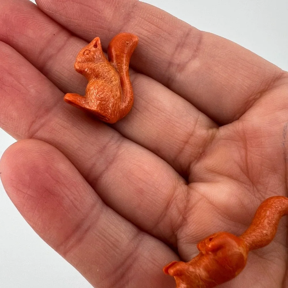 Vintage Playmobil Squirrels Figures Lot of 2 Forest Animal Accessories